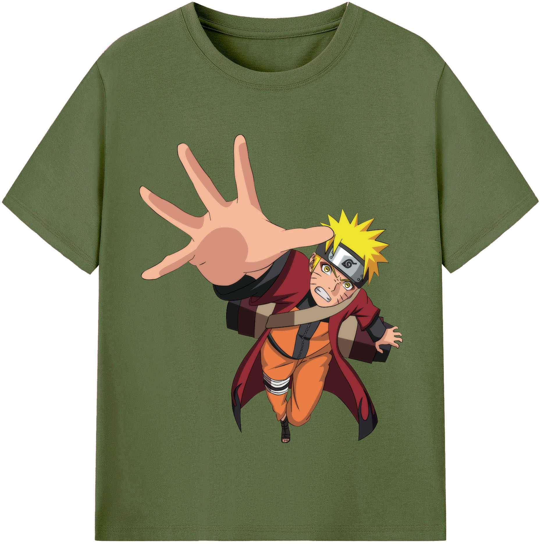 （画像用） NARUTO -ナルト- うずまき ナルト Uzumaki Naruto 綿100％半袖Tシャツ（フロントプリント）